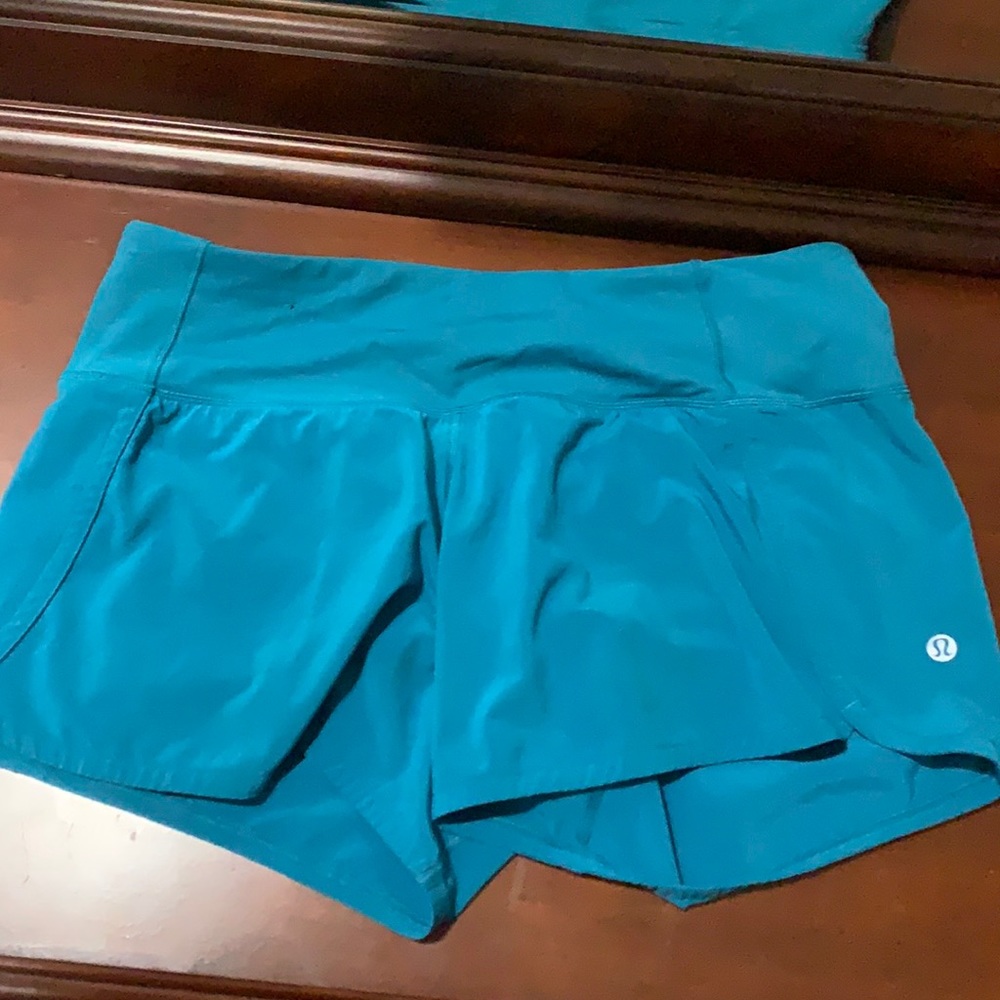 Teal lulu lemon shorts
